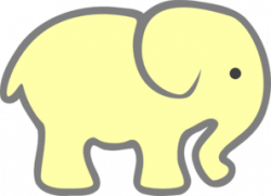Yellow Baby Elephant Clip Art at Clker.com - vector clip art ...