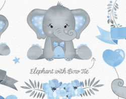 Baby elephant clipart | Etsy