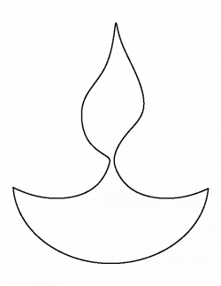 Diwali lamp pattern. Use the printable outline for crafts, creating ...