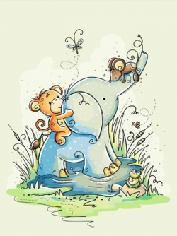 Elephant Friends (1 of 3) | Illustration | Elephant ...