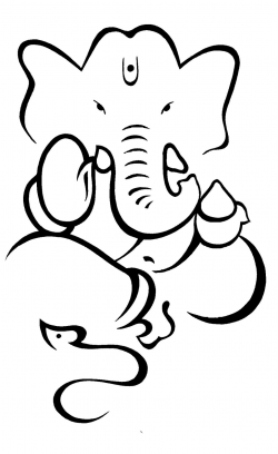 Elephant face Hindu god ganesh outline , Vinyl stickers ...
