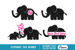 Elephant Monogram Svg, Elephant Svg, Elephant Clip Art, Elephant Graphics,  Elephant Love Svg, Elephant Prints Svg, Svg, Svg Files for Cricut