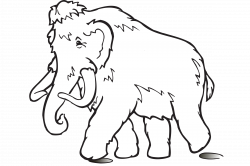 Clipart - White Woolly Mammoth