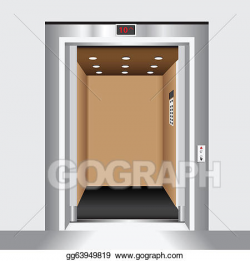 Vector Art - Open elevator door. EPS clipart gg63949819 ...