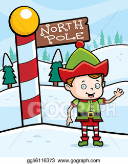 Vector Clipart - North pole elf. Vector Illustration ...