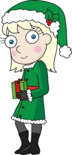 Free Elves Clipart Image - Little Elf Girl