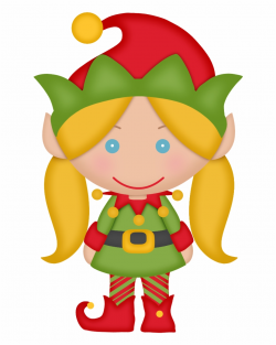 Elves Of The Helping Santa Clip Art - Female Christmas Elf ...