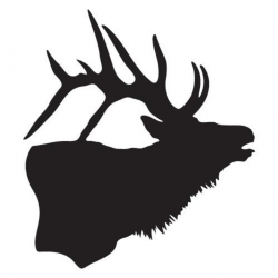Elk Head Silhouette Clip Art N2 free image