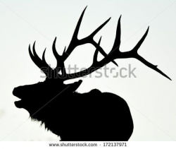 bull elk clip art | Elk Head Silhouette Bull elk calling ...