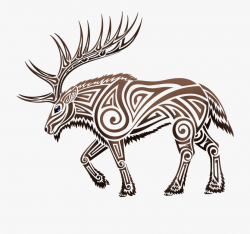 Antler Clipart Tribal - Tribal Elk Tattoo #1291762 - Free ...