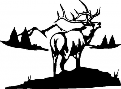 Big Elk Hunting Graphic | Rock Painting | Hunting drawings ...