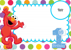 Free Sesame Street 1st Birthday Invitation Template | Plaza ...