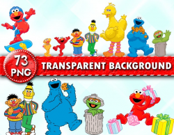 Sesame Street Clipart, Sesame Street PNG Files, Elmo Clipart, Sesame  Characters, Transparent Background, Instant Download
