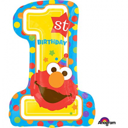 Sesame Street Elmo 1st Birthday Super Shape Foil Balloon
