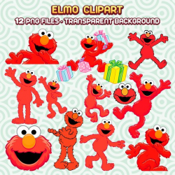Elmo Clipart, Elmo PNG, Sesame Street Clipart, Elmo Party ...