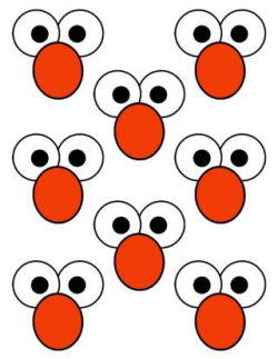 Elmo eyes and nose template to print for favor bags ...