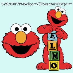Elmo SVG DXF Elmo Cut File Clipart Vector Elmo Printable ...