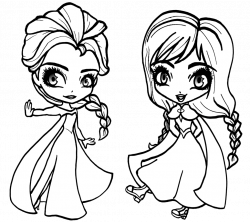 deviantART: More Like Chibi Anna and Elsa from Frozen - the lines ...