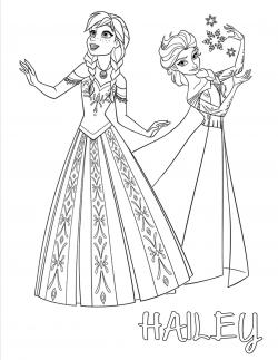 Elsa And Anna Sketch at PaintingValley.com | Explore ...