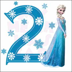 Disney's Frozen Elsa Birthday with number 2 INSTANT DOWNLOAD ...