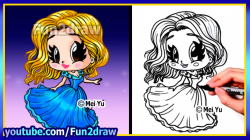 How to Draw A Cinderella Princess - Fun2draw - YouTube ...