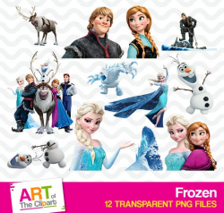 Frozen Clipart, High Resolution Frozen Images, Frozen Birthday Party, Anna,  Elsa, Olaf, Kristoff, PNG Files, Disney Printables, art-014