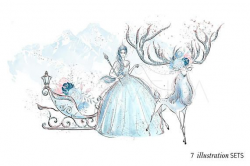 Frozen Clipart Ice Queen Narnia Clipart Winter Deer Sleigh ...