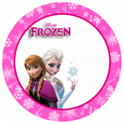 Frozen in Pink:Free Printable Toppers, Stickers, Bottle Caps or ...