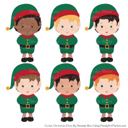 This adorable collection of Christmas Elves features 5 elf ...