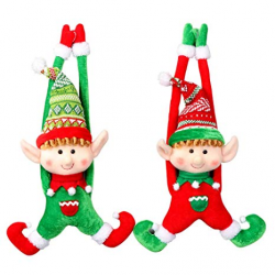 PartyTalk 2pcs Plush Christmas Elves Toys 16