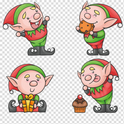 Four Christmas elves poster, The Elf on the Shelf Santa ...