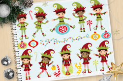 Santas Elves. Christmas Clipart - Vector Clip Art & SVG