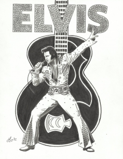Cartoon Drawing Of Elvis at PaintingValley.com | Explore ...