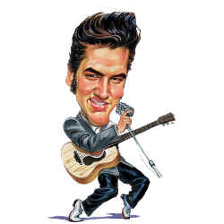 Elvis Presley Caricature Cartoon Drawing - Animation png ...