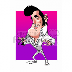 elvis presley cartoon character clipart. Royalty-free clipart # 393300
