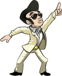 Amazon.com: Cartoon Funny Elvis Presley Dancing Car Bumper ...