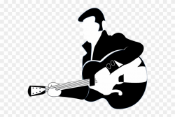 Elvis Clipart Musician - Musician Black And White Icon - Png ...