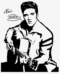 Elvis Presley Drawing Silhouette Black and white Clip art ...