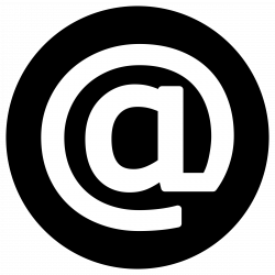 Clipart - Email Icon - White on Black