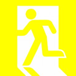 Emergency Exit Yellow Clip Art at Clker.com - vector clip art online ...