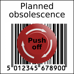 Clipart - Planned obsolescence barcode in squarre with Emergency ...