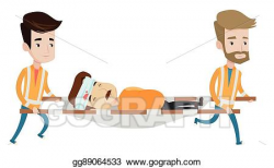 Vector Art - Emergency doctors carrying man on stretcher ...