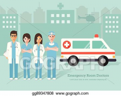 Vector Illustration - Emergency room doctors and nurse. EPS ...