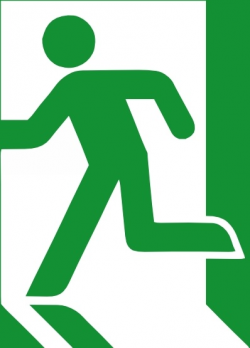 Emergency Exit Sign clip art Free vector in Open office ...