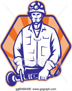 Vector Clipart - Emergency worker with angle grinder tool ...