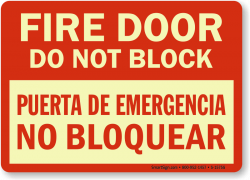 SmartGlow™ Photoluminescent Signs: Fire Door Keep Closed Signs