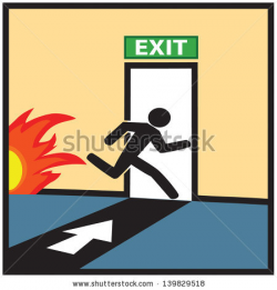 Emergency fire exit door and | Clipart Panda - Free Clipart ...