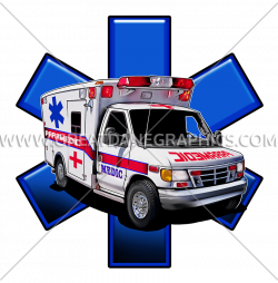Paramedic Ambulance | Production Ready Artwork for T-Shirt Printing