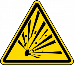 Explosive Material Warning Label J6538 - by SafetySign.com