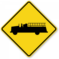 Emergency Vehicle Traffic Sign - W11-8, SKU: X-W11-8